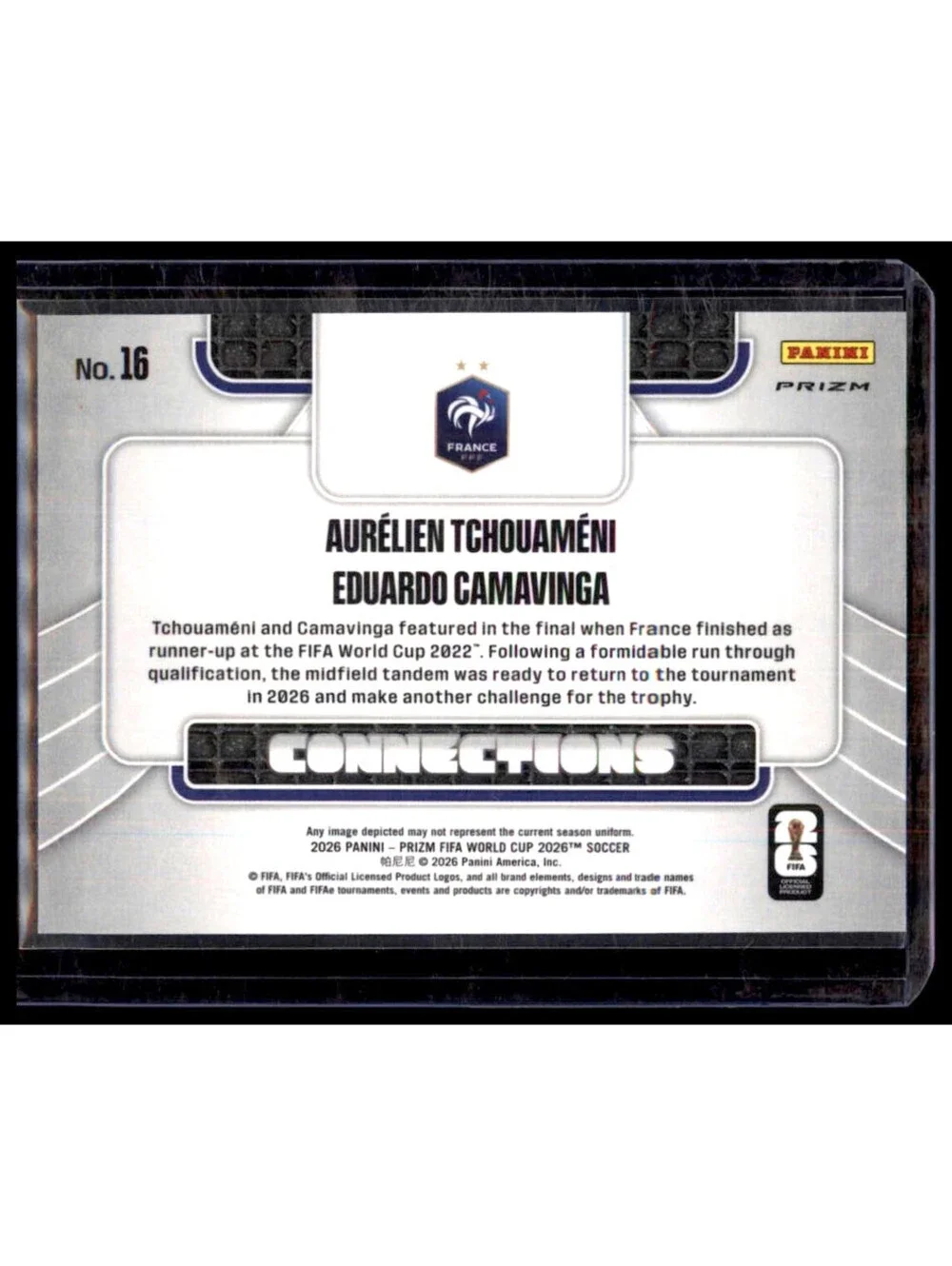 2026 Panini Prizm Fifa World Cup Eduardo Camavinga, Aurelien Tchouameni #16